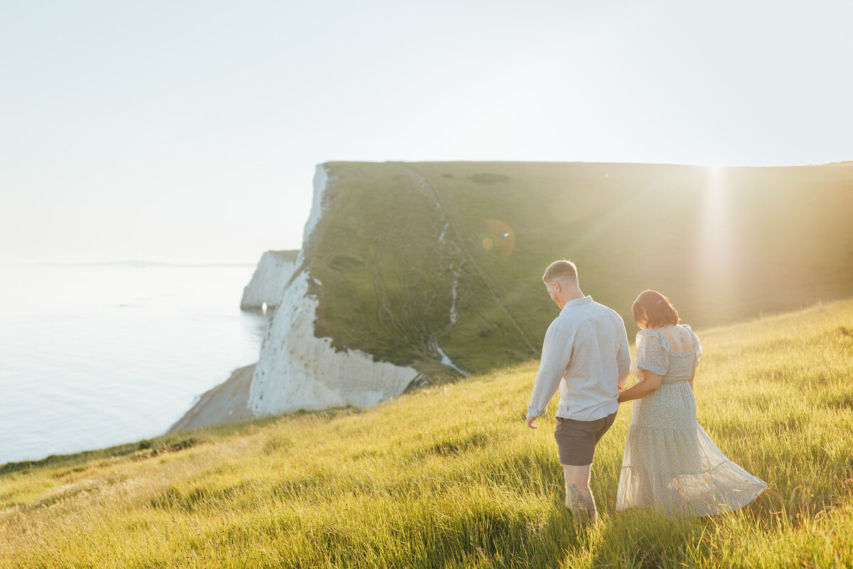 Durdle Door Engagement Photoshoot - Dorset Wedding Photographer, Aimee Joy Photography-94