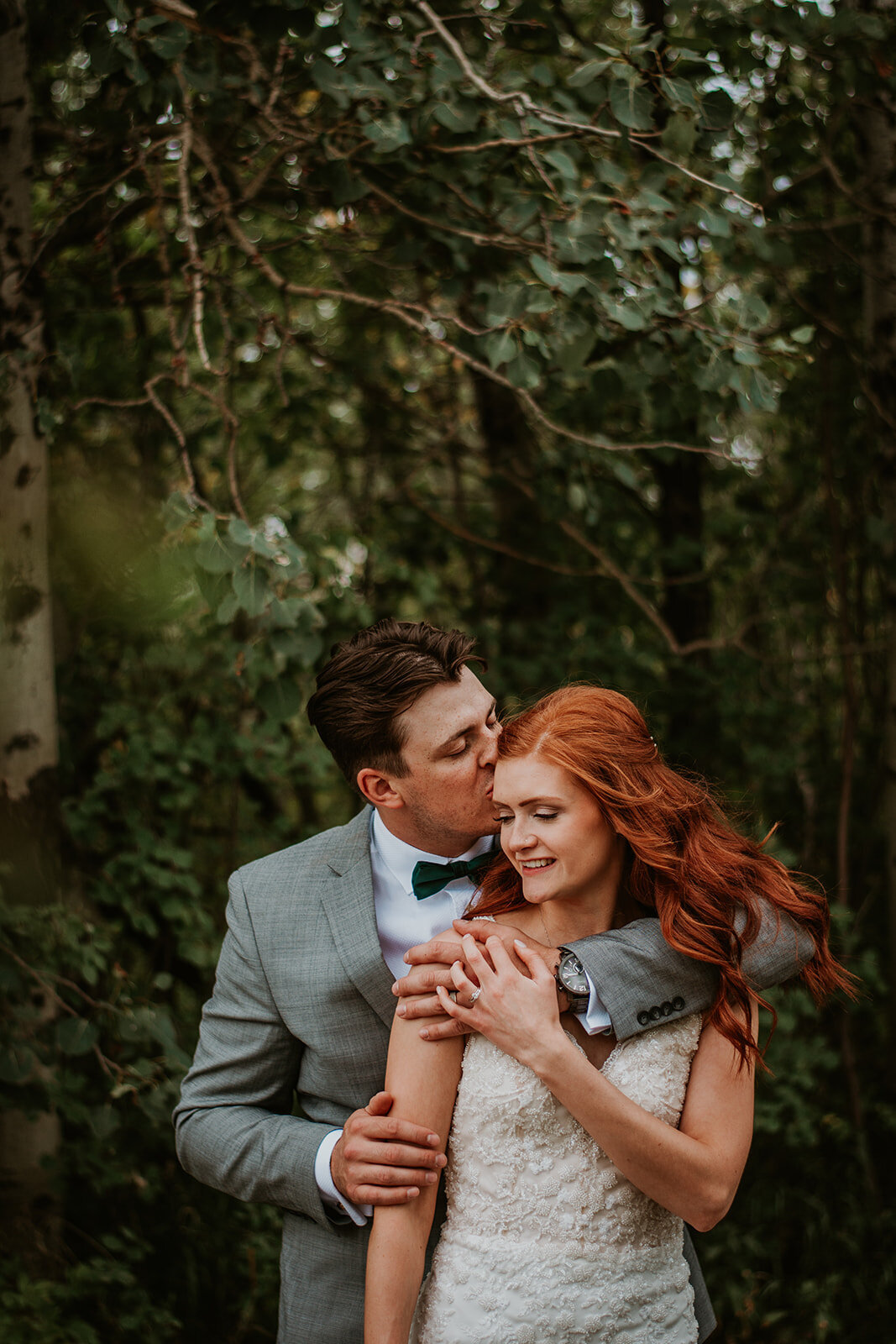 wedding portrait bride and groom