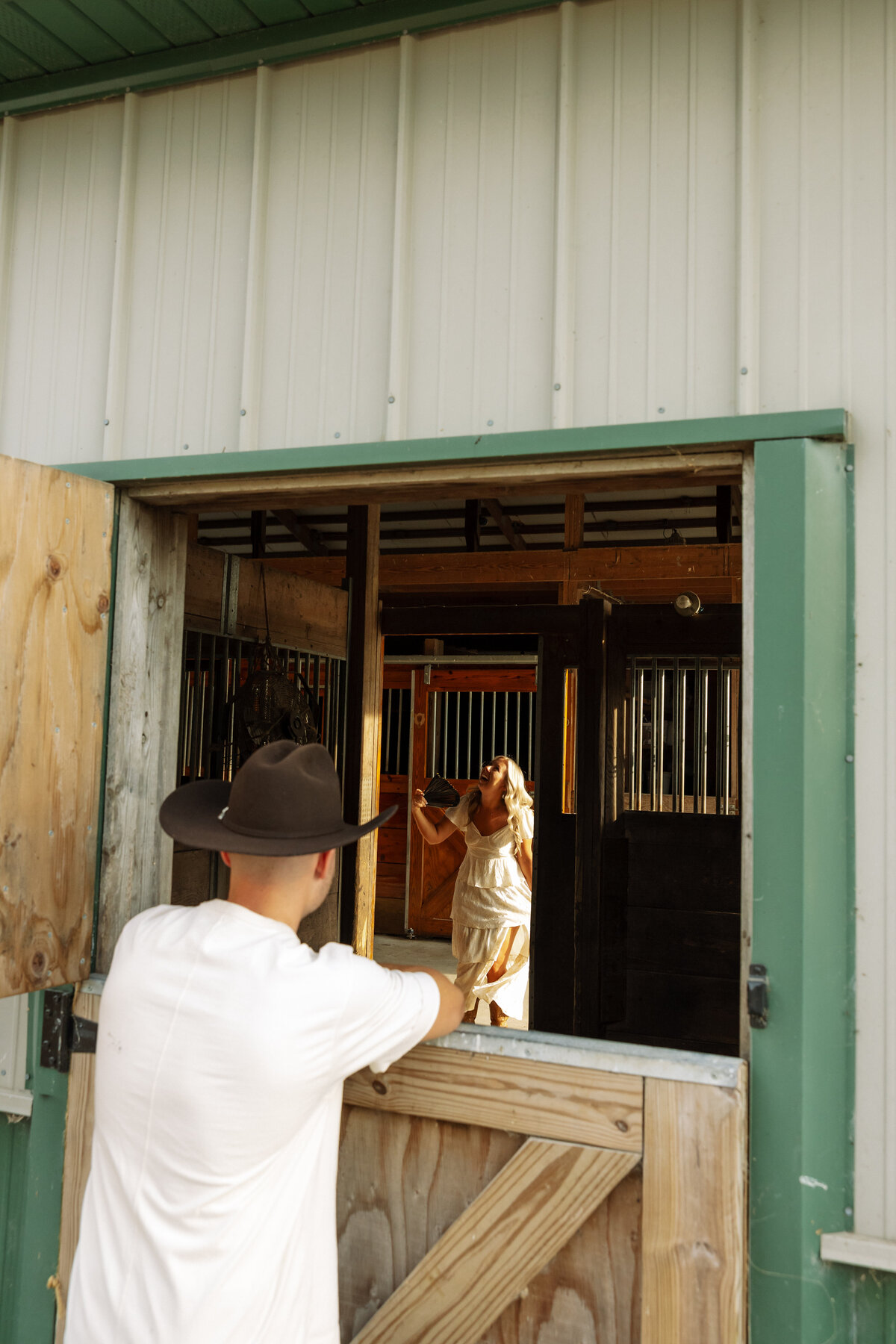 Wisconsin Horse Farm Engagement Session Creative Couples Session-65