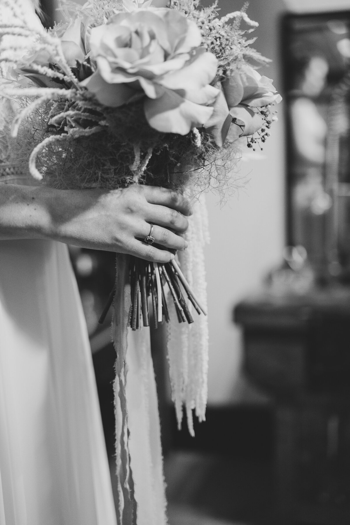 Chloe holding her flowers
