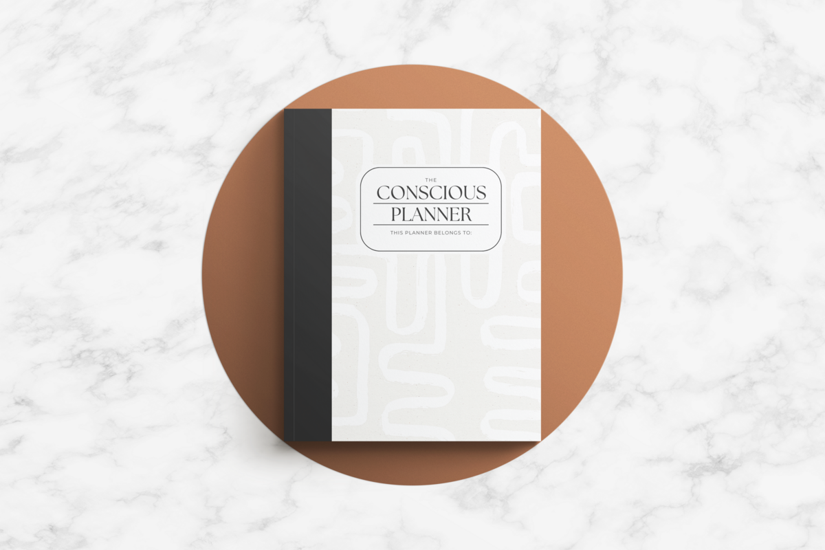 conscious planner on brown circle