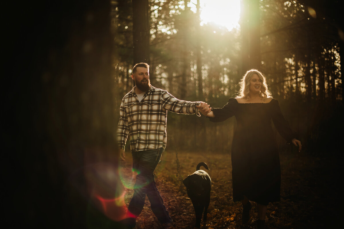 Suamico dog engagement session.