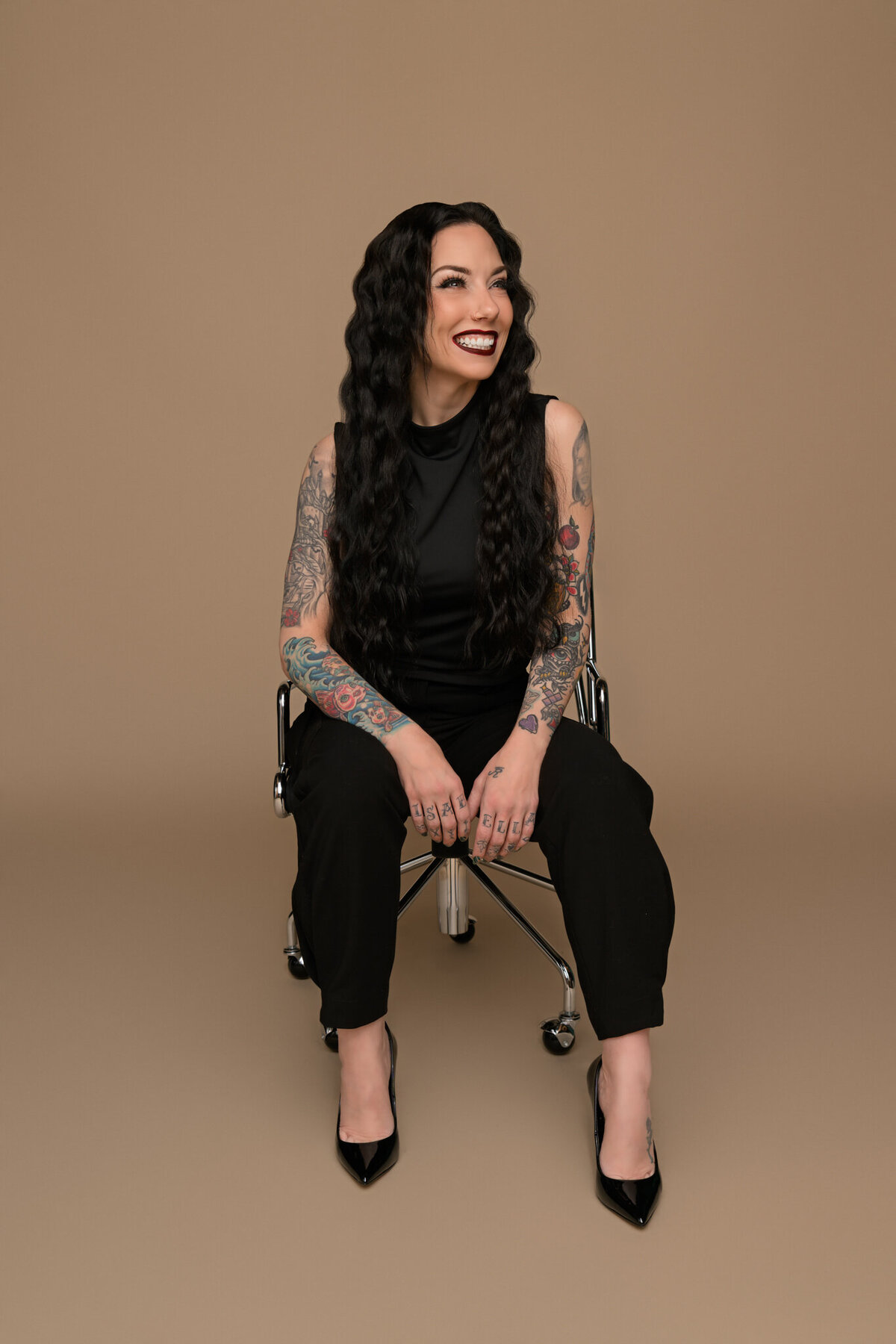 Editorial business portrait photographed in our Seattle studio, designed for professionals ready to invest in exceptional imagery that captures their authority and vision.