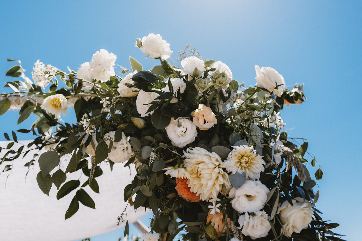 White Flowers on a Chuppah