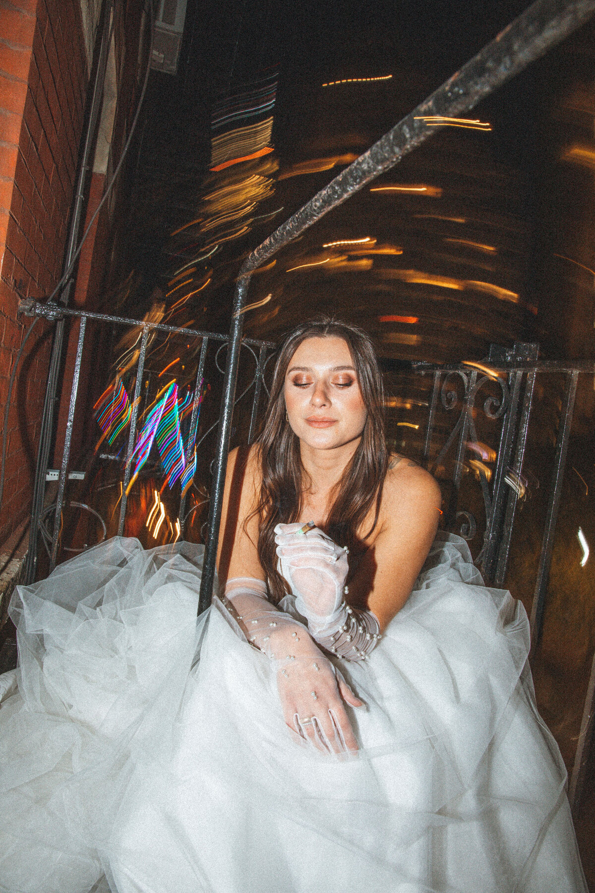 nyc bride on fire escape