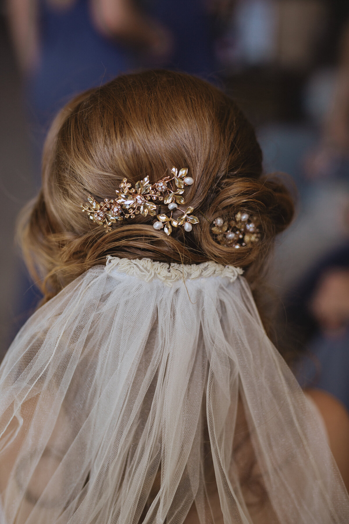 Bridal Hair Comb Veil
