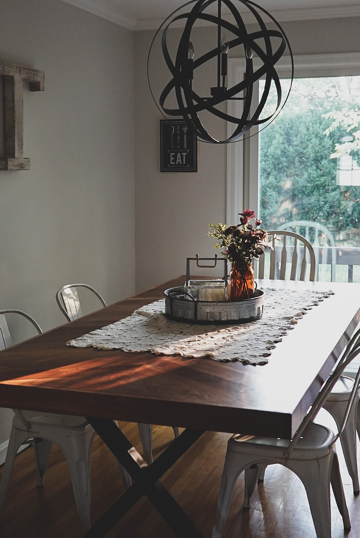 Custom Walnut Dining Table in home