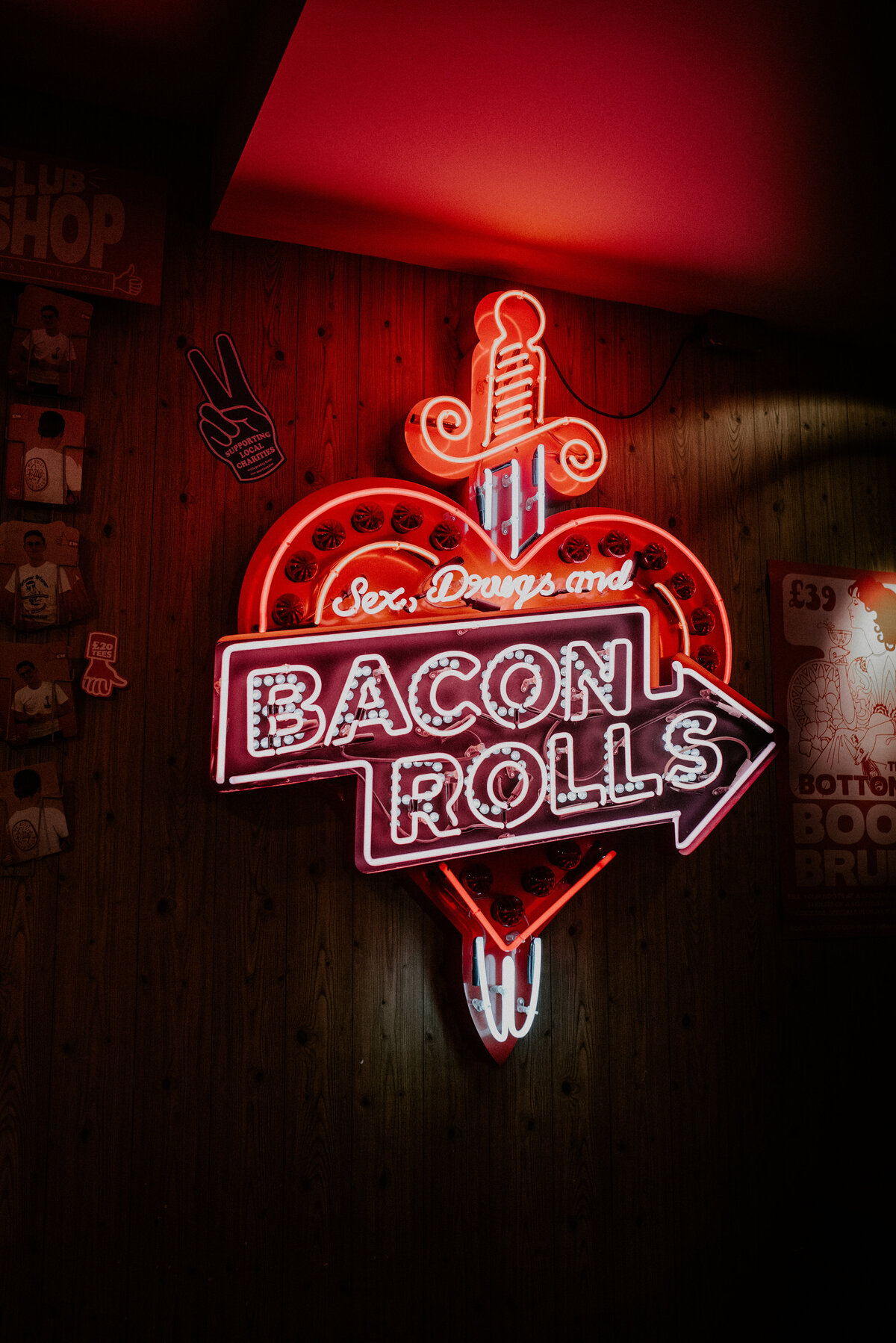 Sex, Drugs and Bacon Rolls Neon