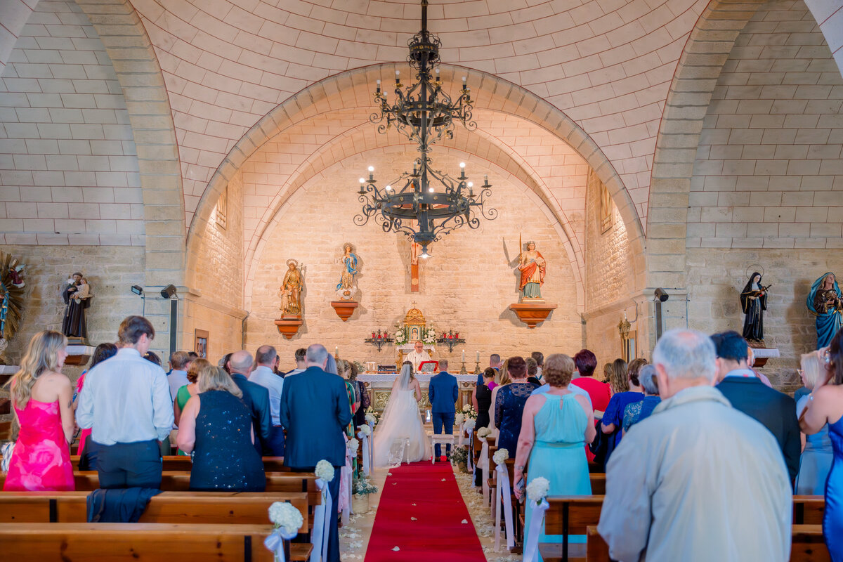 Spain Wedding | A wedding ceremony at Iglestia de Santa Mariña de Esteiro in Spain.