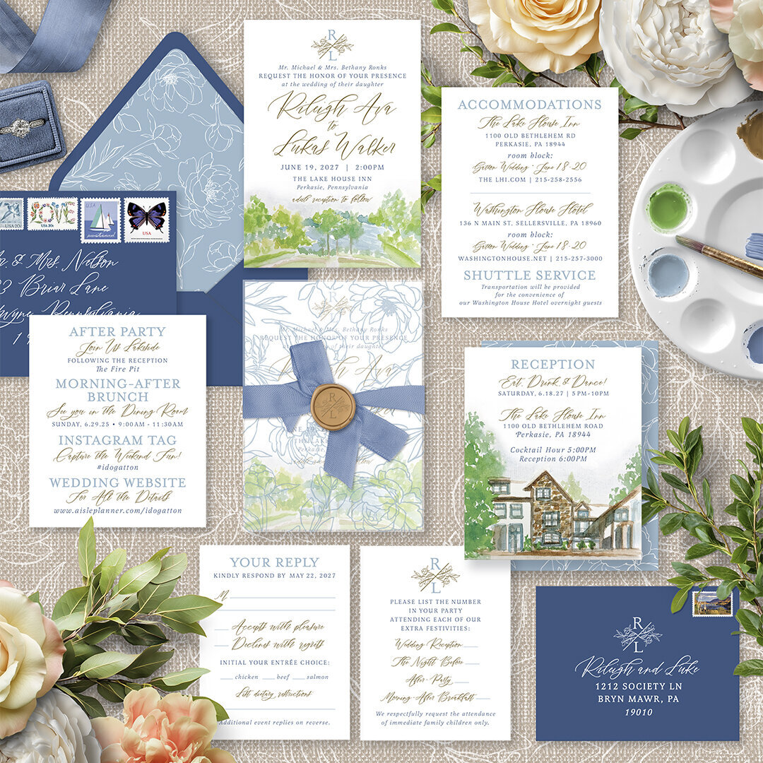 SUITE 3 Rileigh & Lucian Lake Wedding Rendering SQUARE To Post