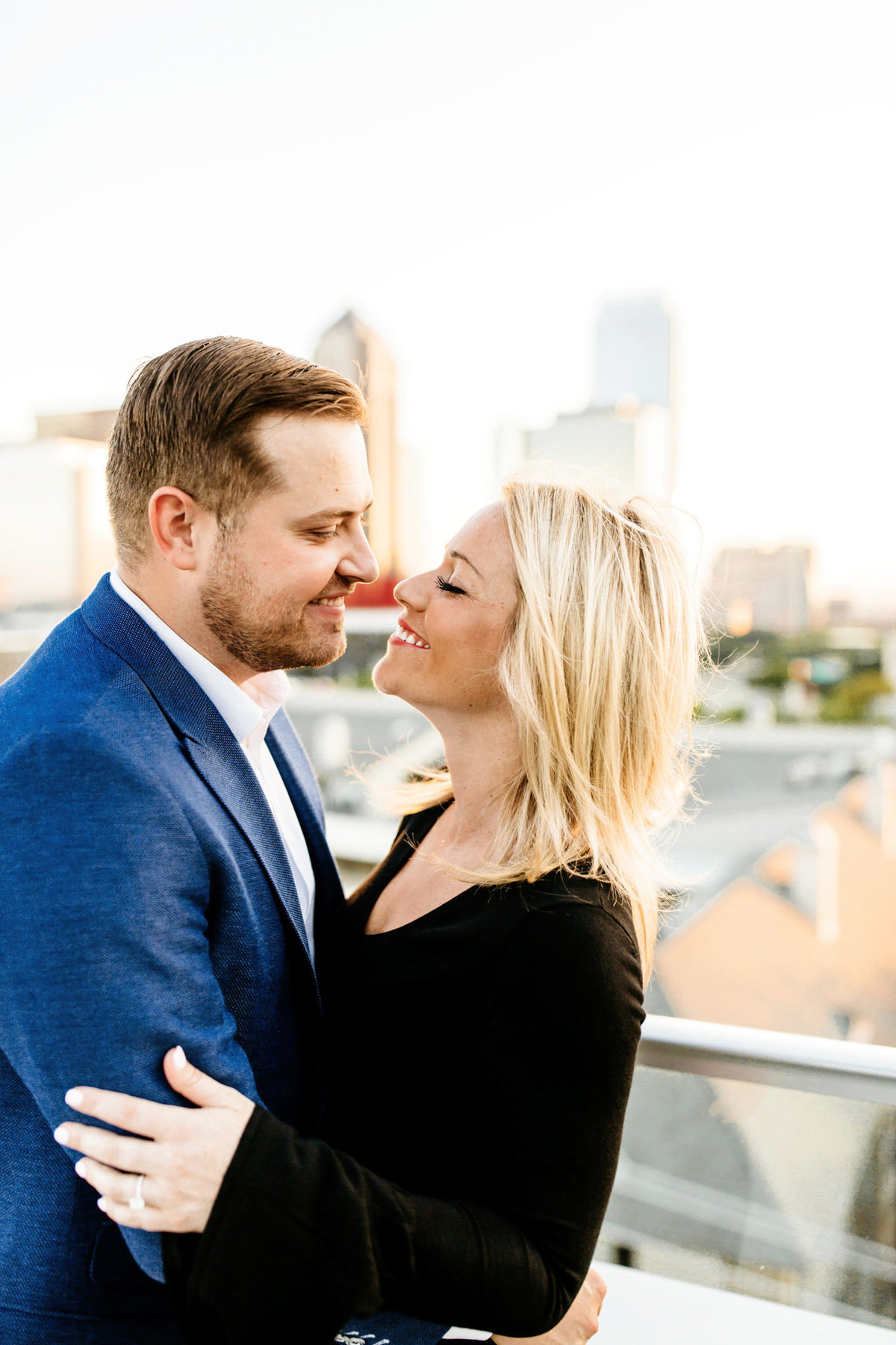 Eric & Megan - Downtown Dallas Rooftop Proposal & Engagement Session-99