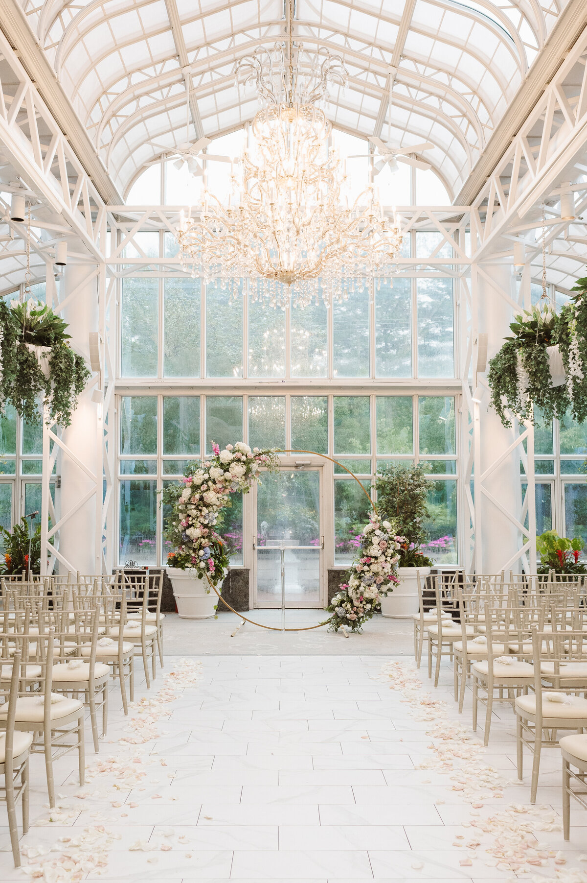 NJ wedding venue with a glass conservatory ceremony