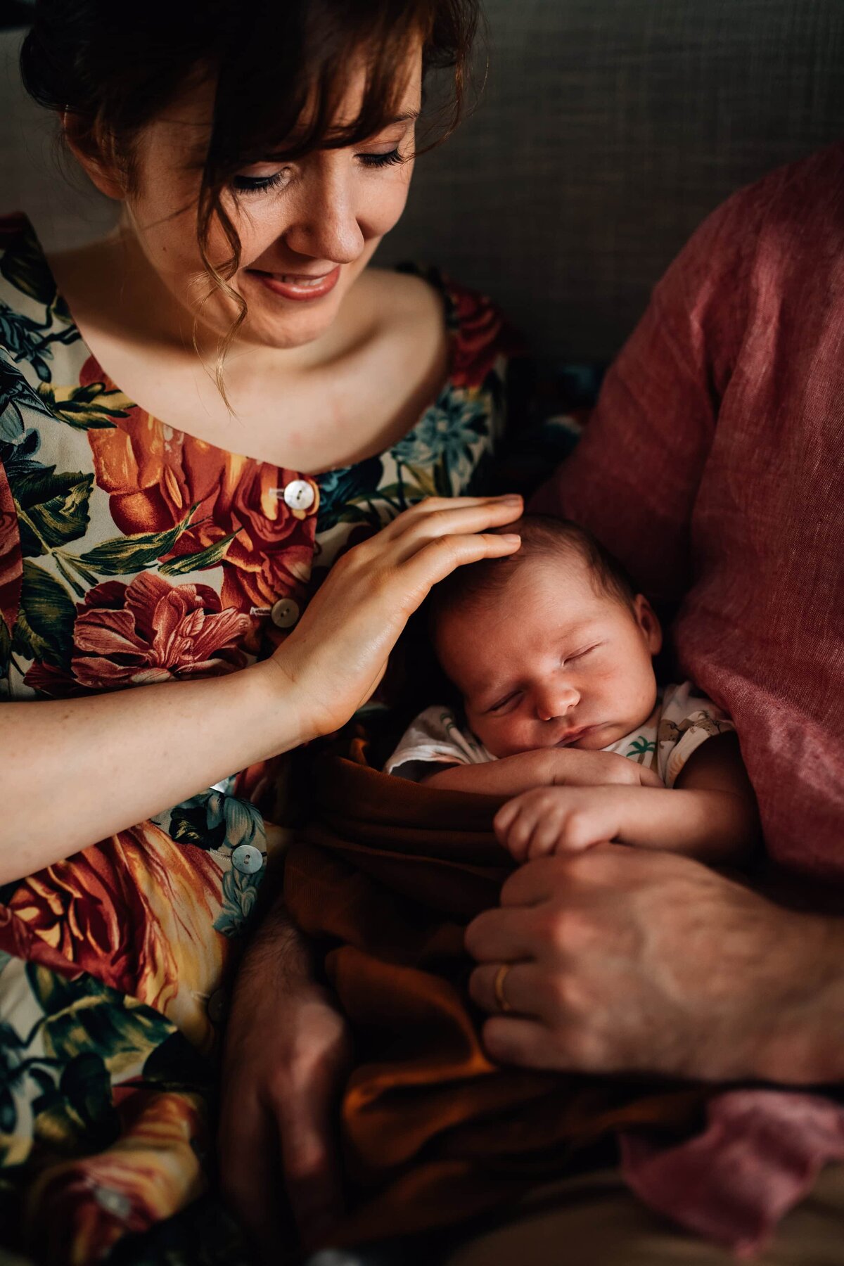 Mother patting baby's head, Photography Gift Vouchers Melbourne