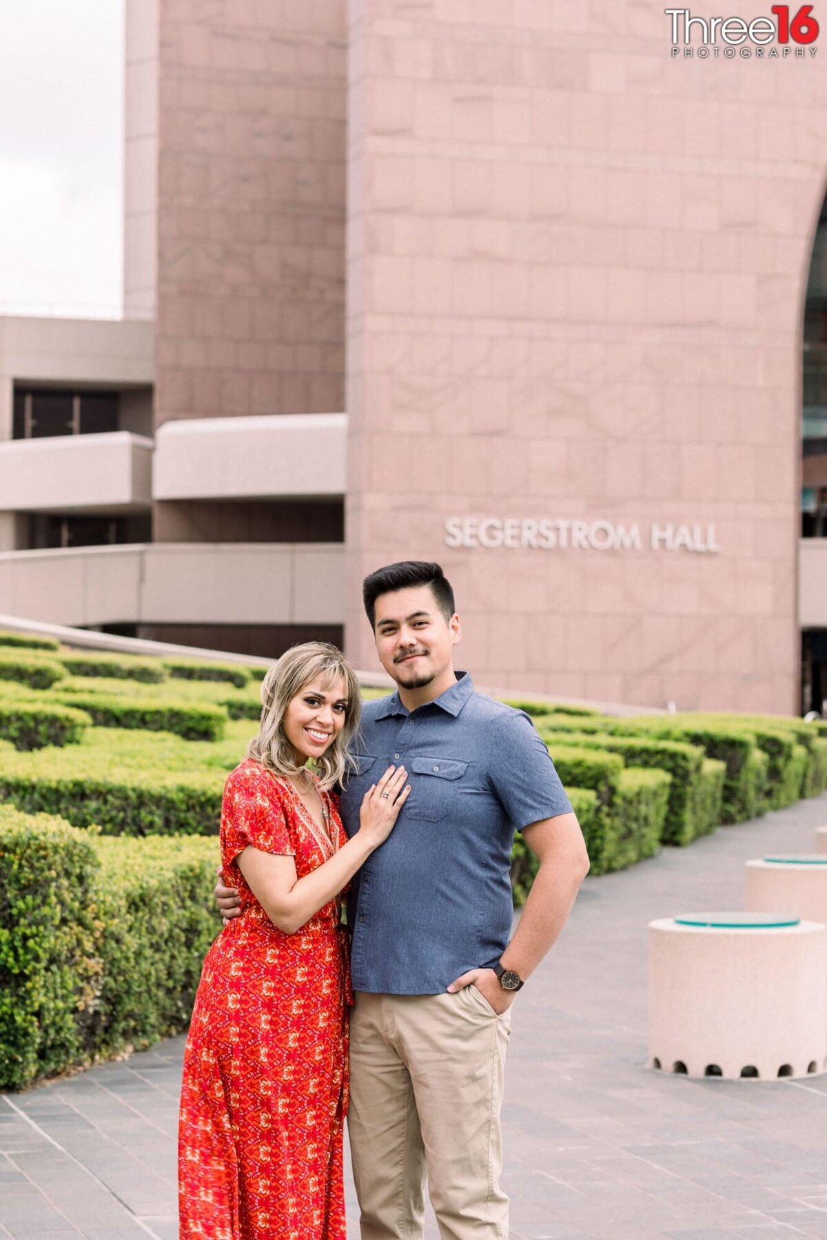 A Segerstrom Center for the Arts engagement photo session in Costa Mesa