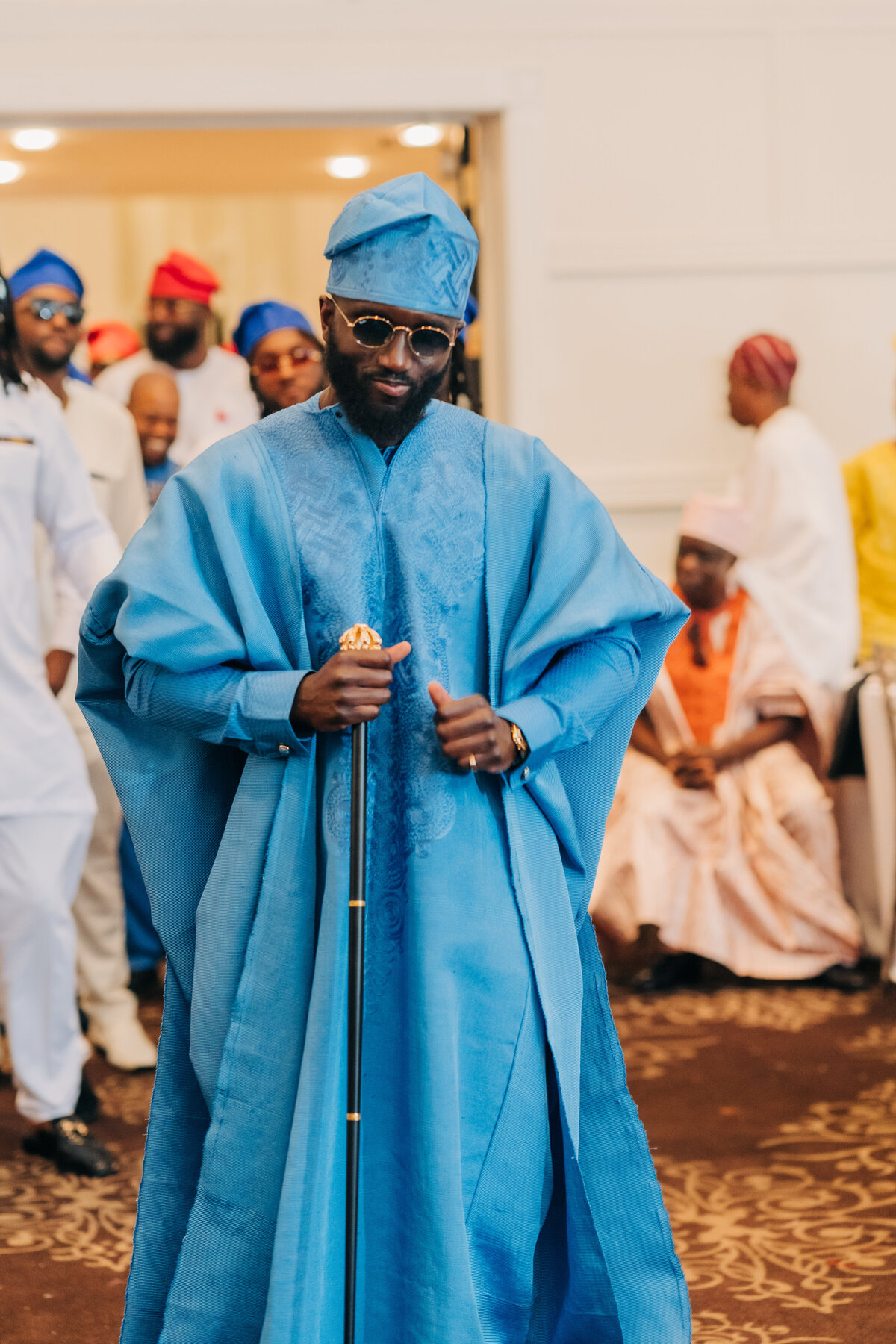 Tolu and Francis Oruka Events Wedding and event planners Toronto canada planner African Nigerian Ghana fusion  asoebi bella baby blue aso oke kente gele138