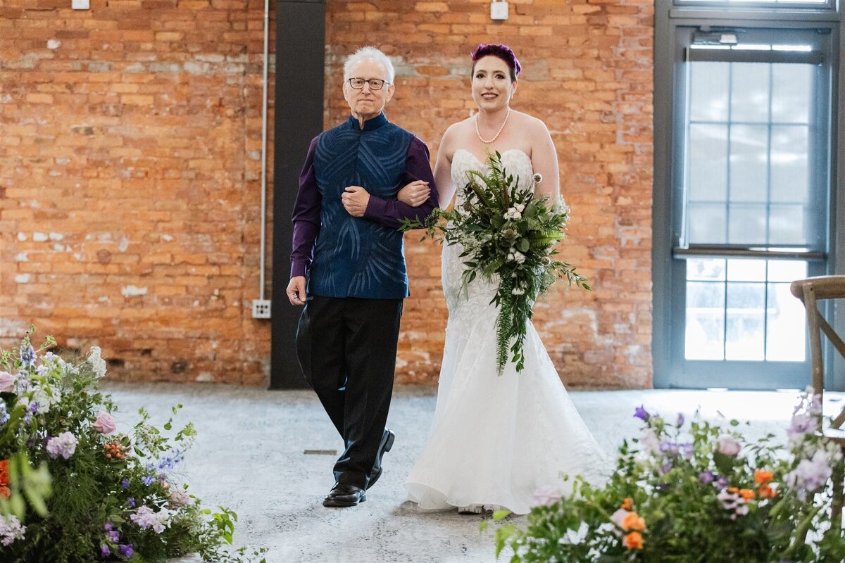 14 - Armature Works Social Room Wedding Ceremony Processional - Tampa Bay Wedding Planner