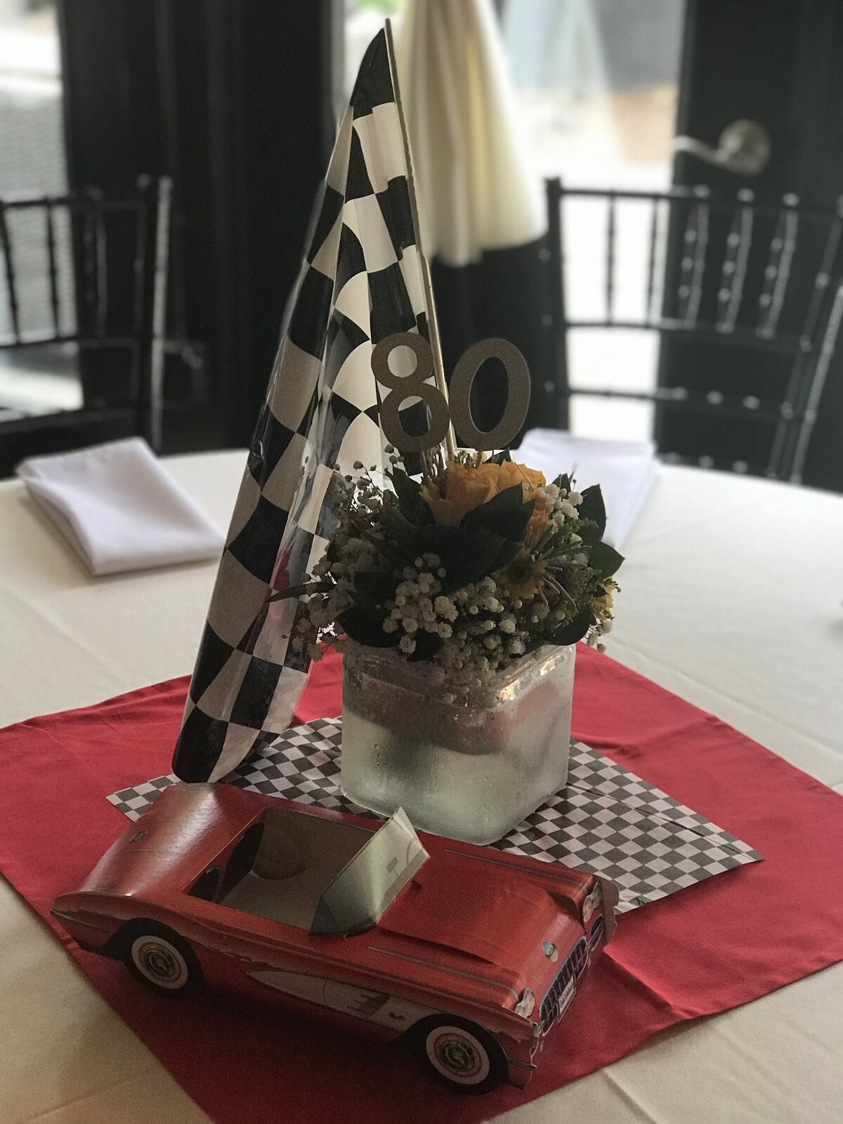 centerpiece for 80th