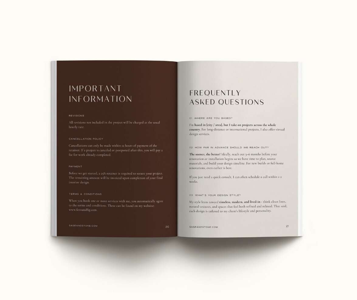 Interior designer pricing guide template Sage & Stone 13