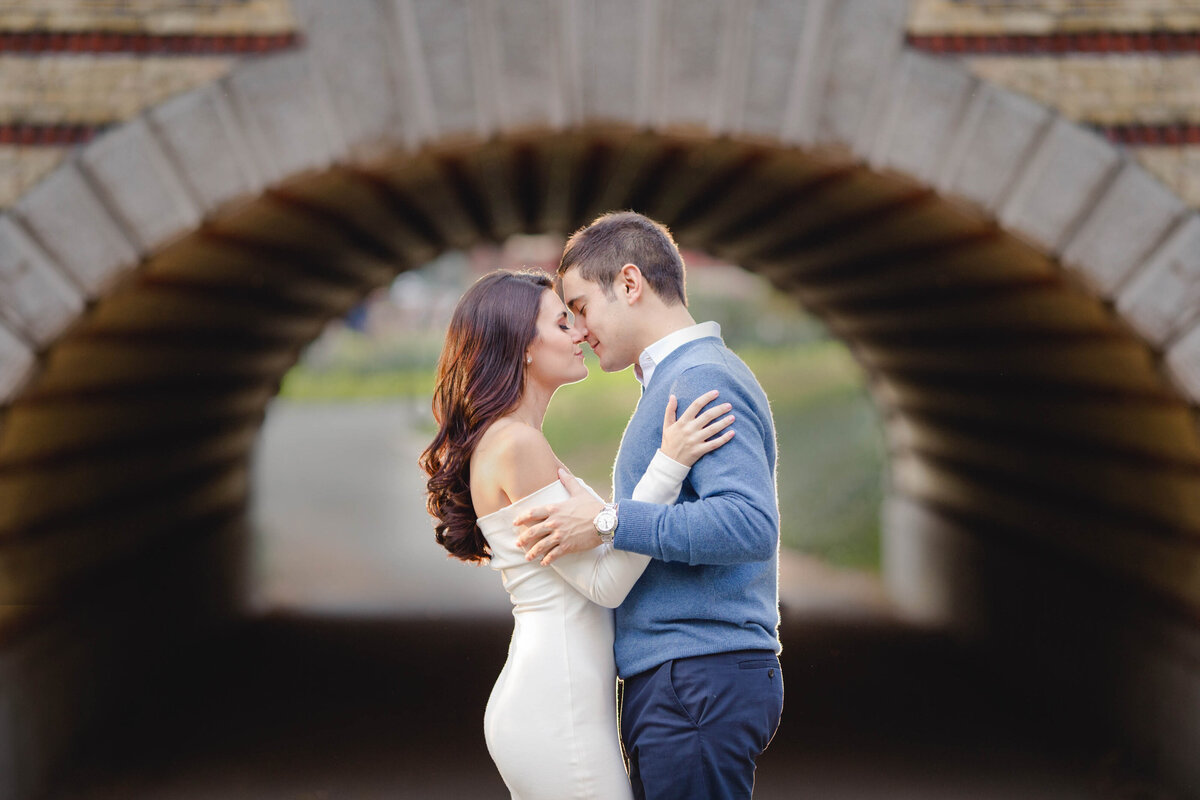 central park engagement photos