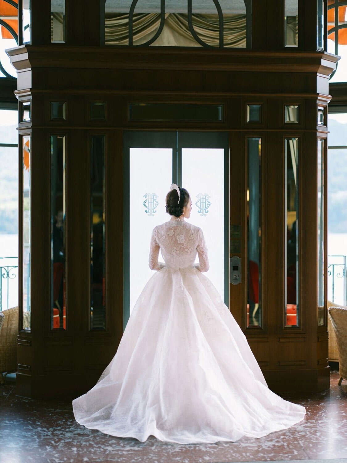 Bride during preparations at Grand Hotel Tremezzo wedding, by Lake Como Photographer Andreas K. Georgiou