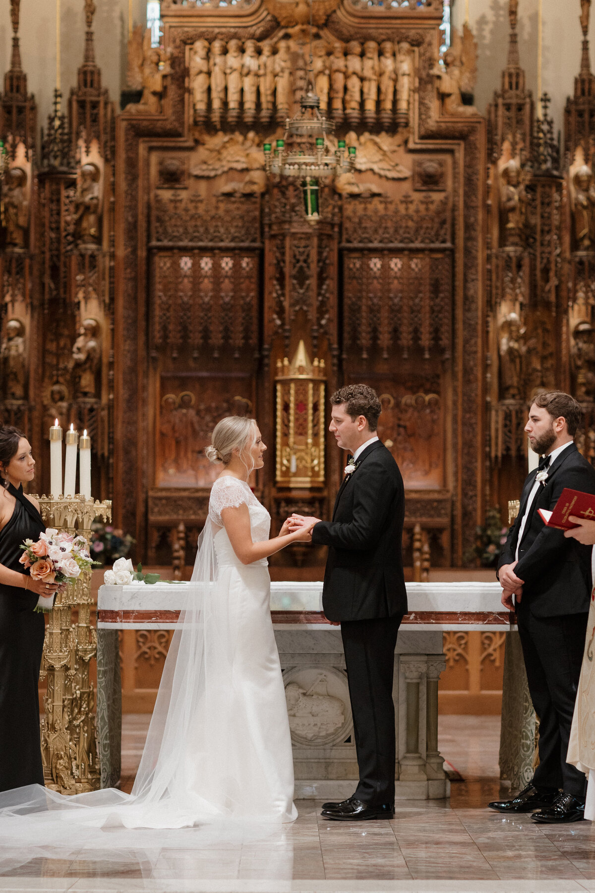 Indianapolis candid wedding photography church ceremony