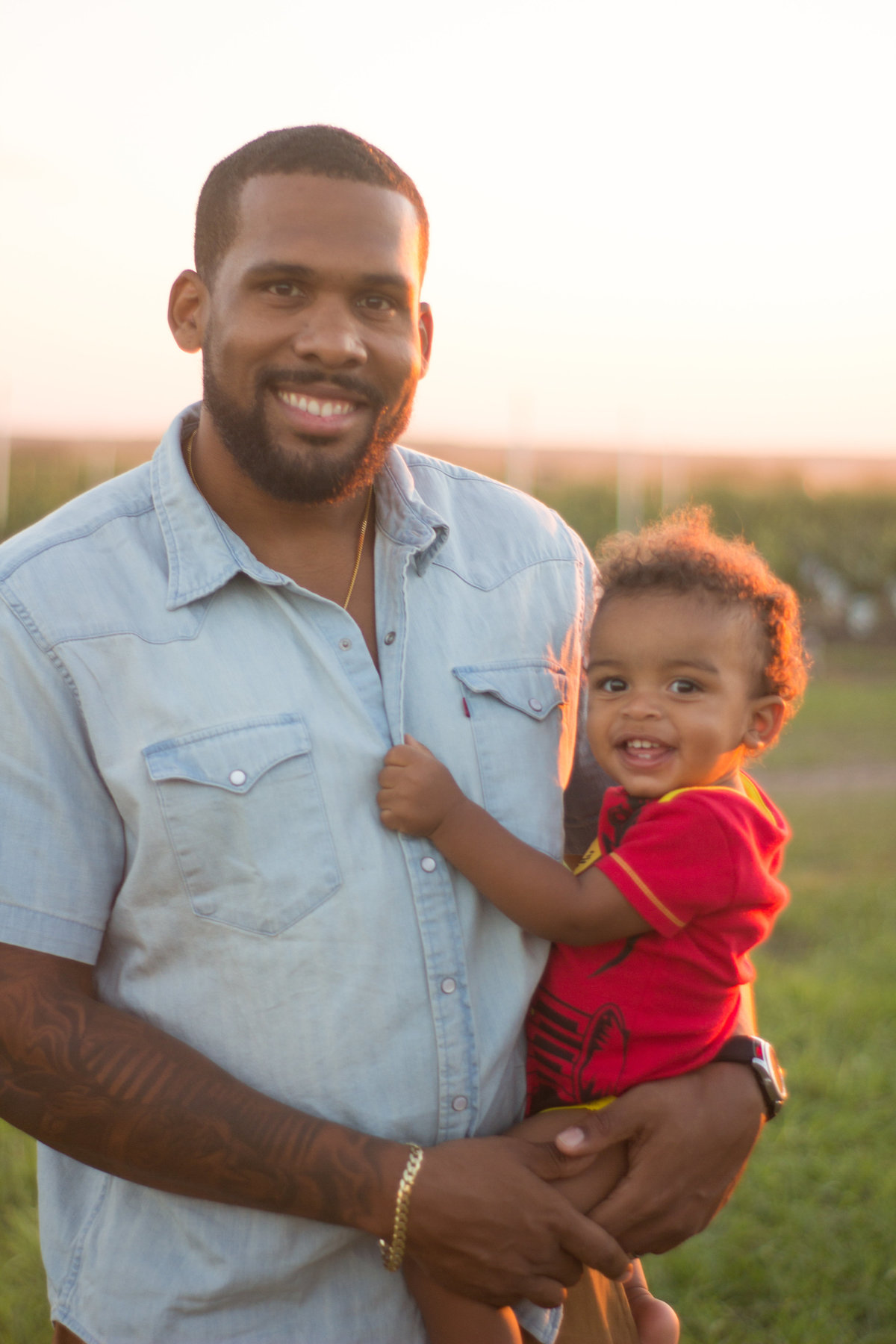 Sunset Father and Son during Golden Hour