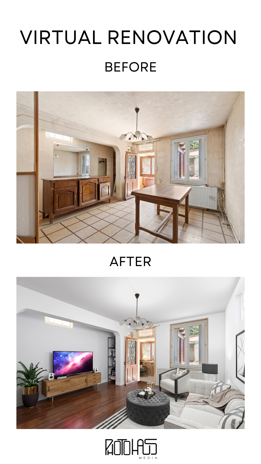 Virtual Staging Editing for Atlanta Realtors by Atlanta Georgia Real Estate Photography Company Photo Haus Media
