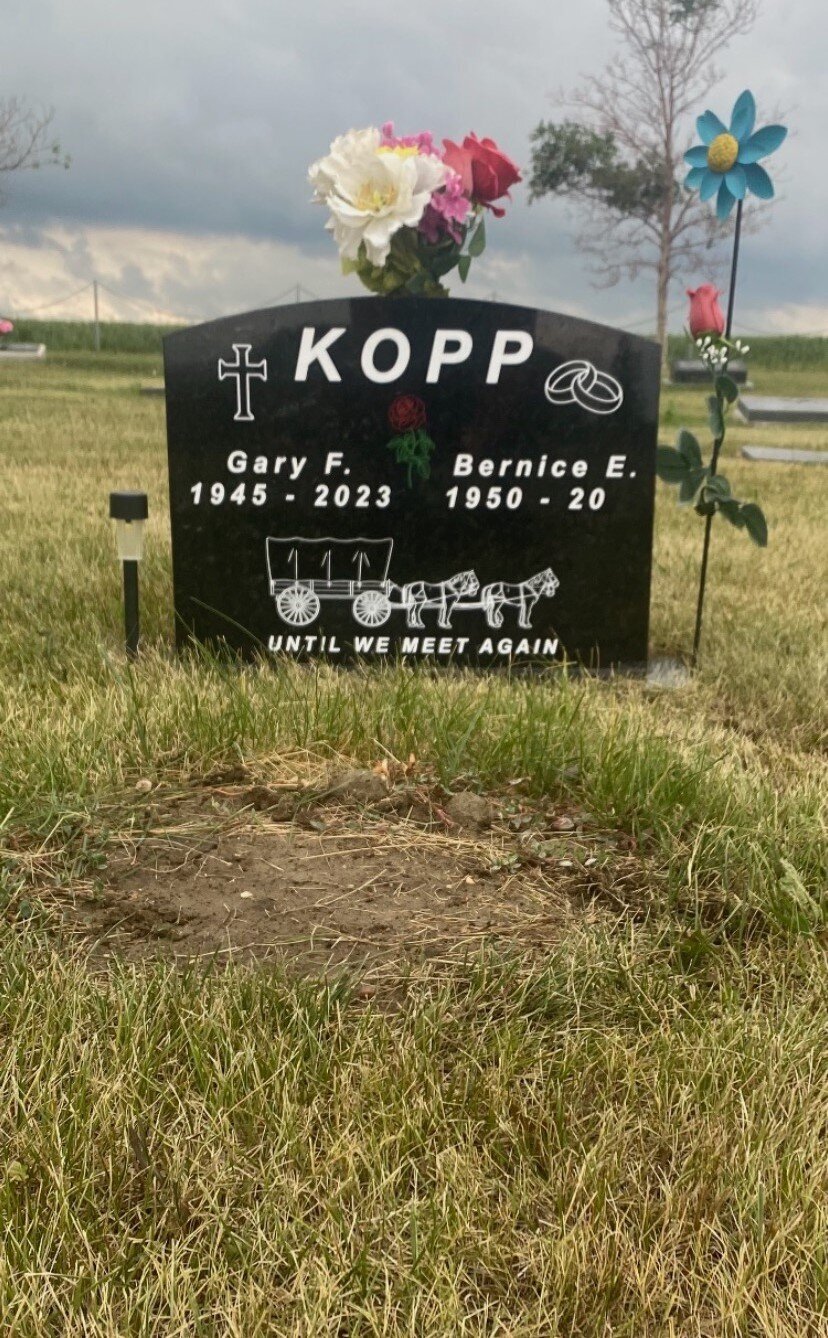 Kopp Headstone in the Cemetery