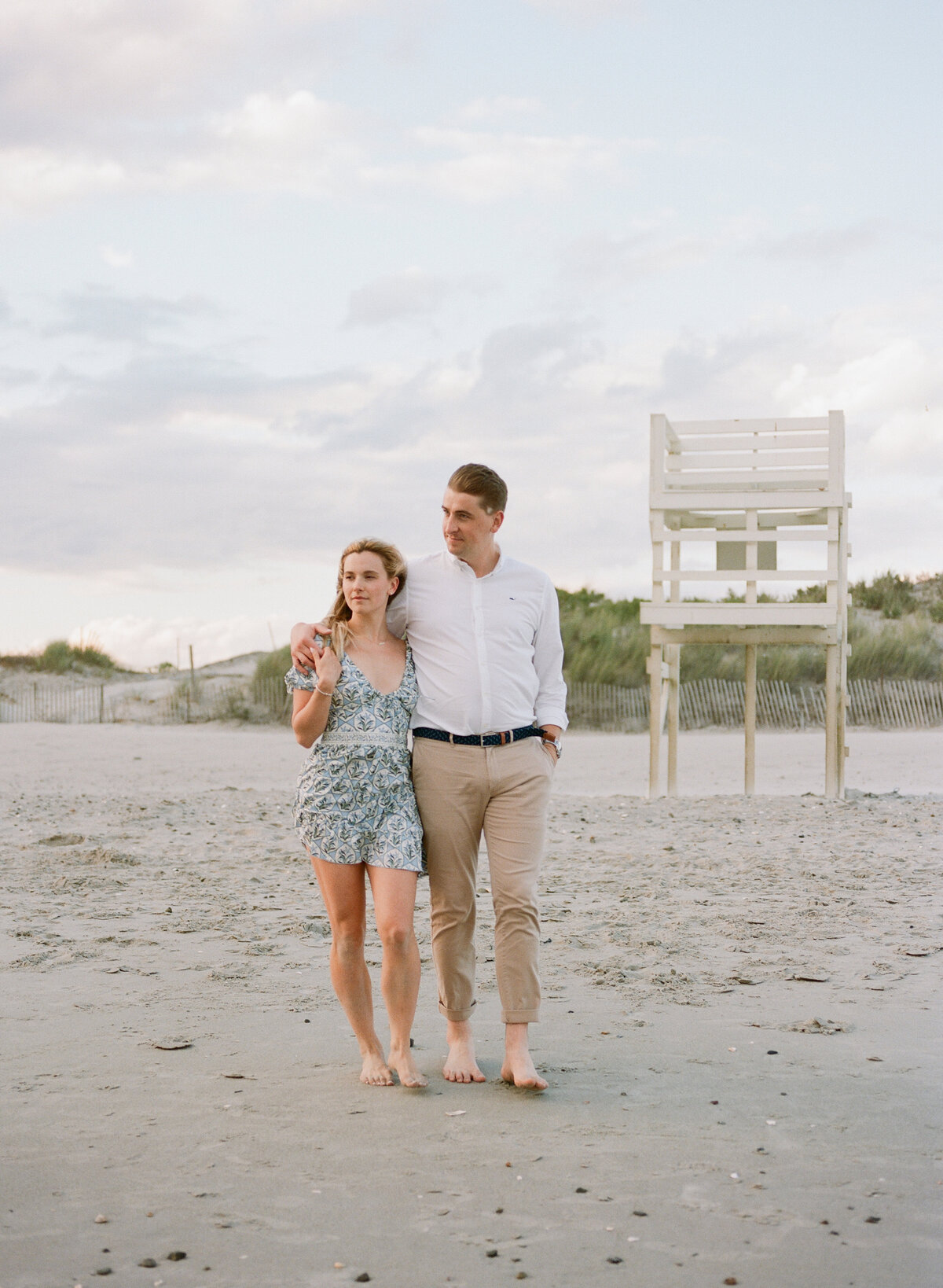 Mackenzie & Sean's RI beach engagement session by Stephanie Vegliante