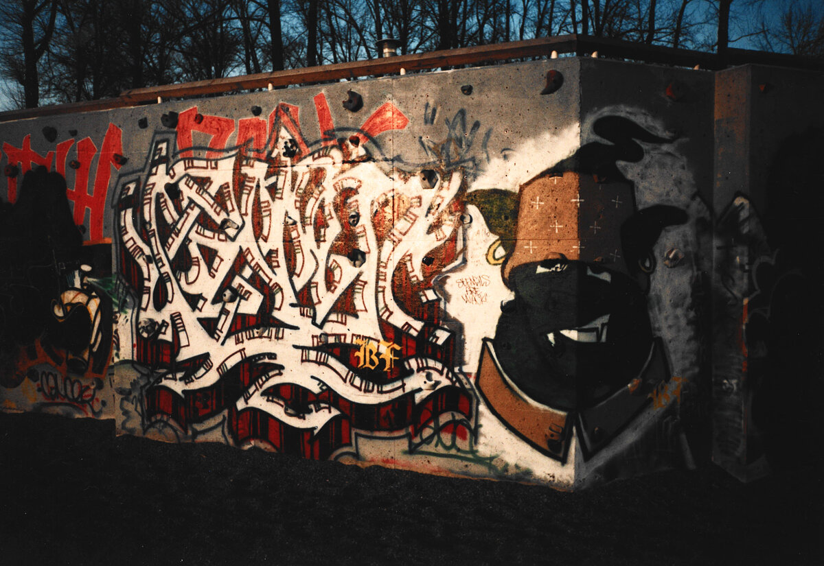 Brent Ray Fraser Outdoor Graffit Text Murals 1993