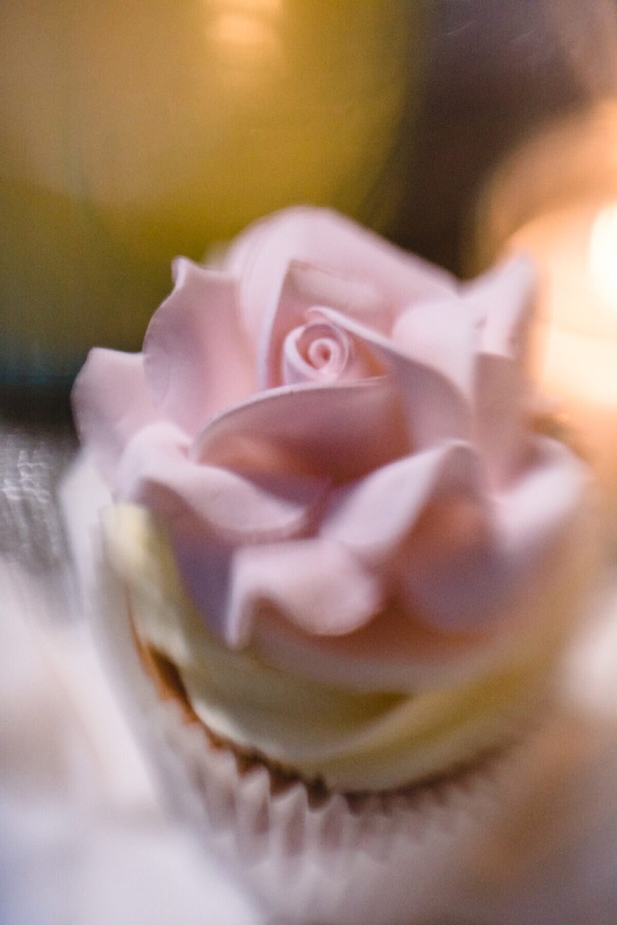 Miniature cupcake with sugar rose
