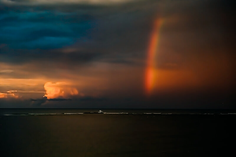 I walked onto the balcony of my hotel in Puerto Rico and was stunned to find this rainbow!