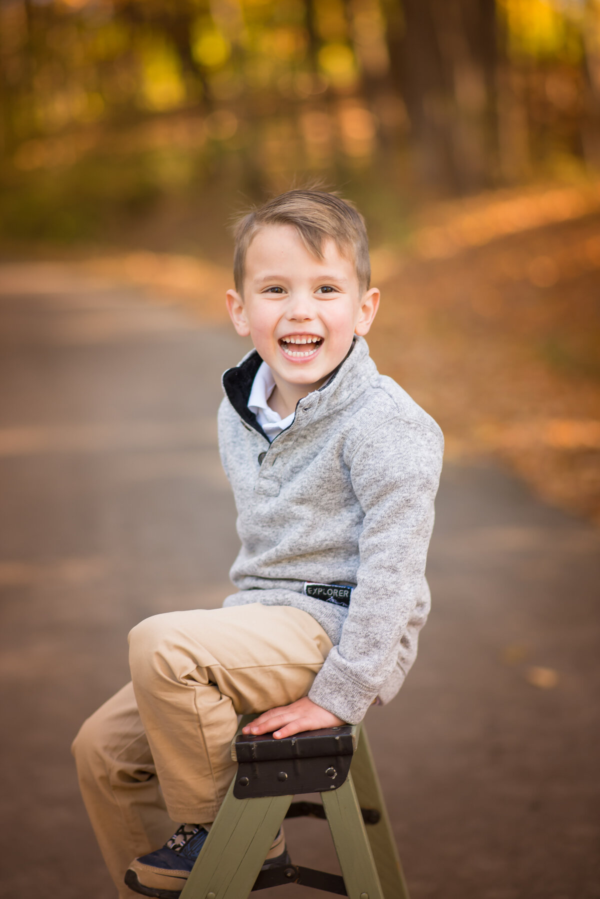 Fall child session, family session