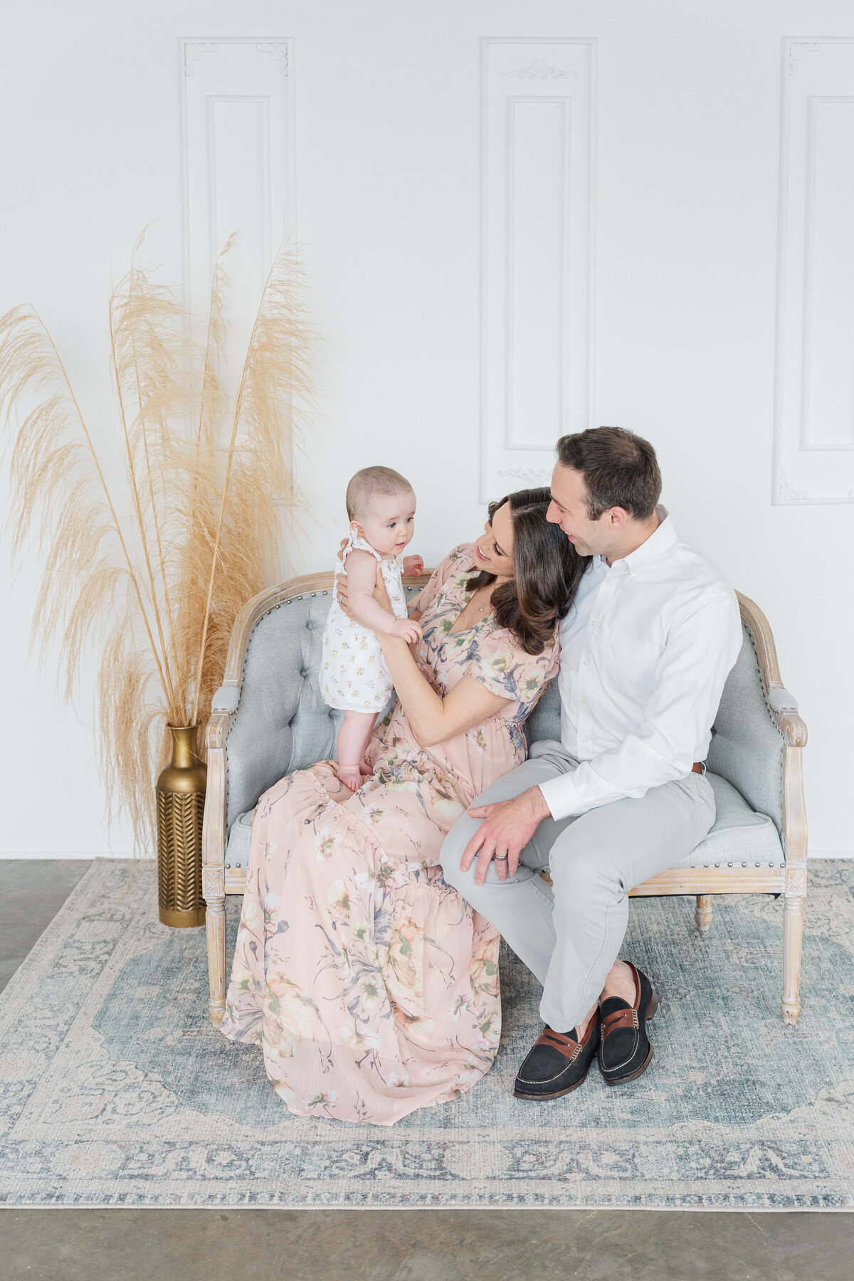 baby girl milestone sitter session 6 months old light and airy timeless elena spraguer photography 0013