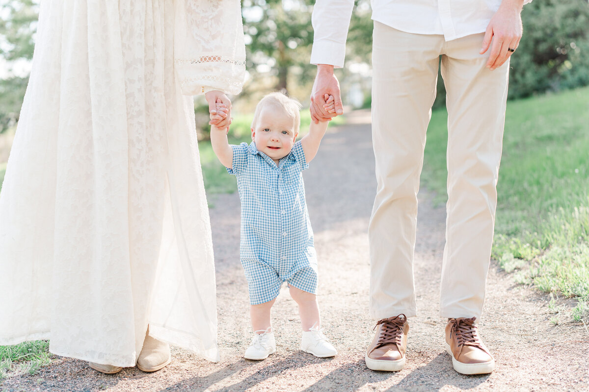 Mountain Family Session Mount Falcon Colorado Spring One Year Milestone Boy Light and Airy Elena Spraguer Photography 0012
