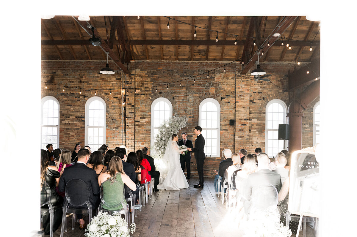 wedding ceremony at pump house rivers of steel pittsburgh