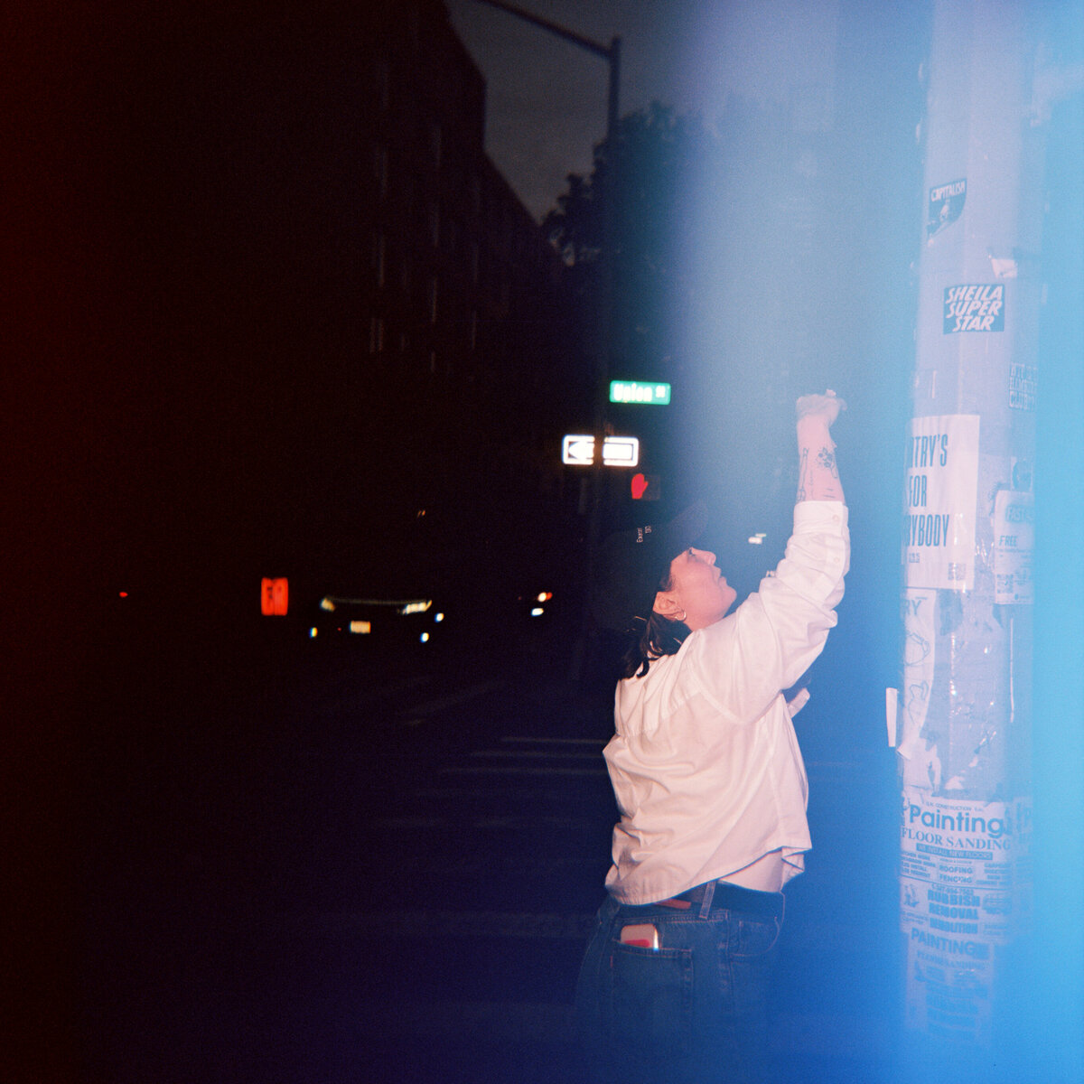 Photo of Hurry Up & Have Fun on film in Gowanus Brooklyn by Mira Park Photography NY based wedding photographer