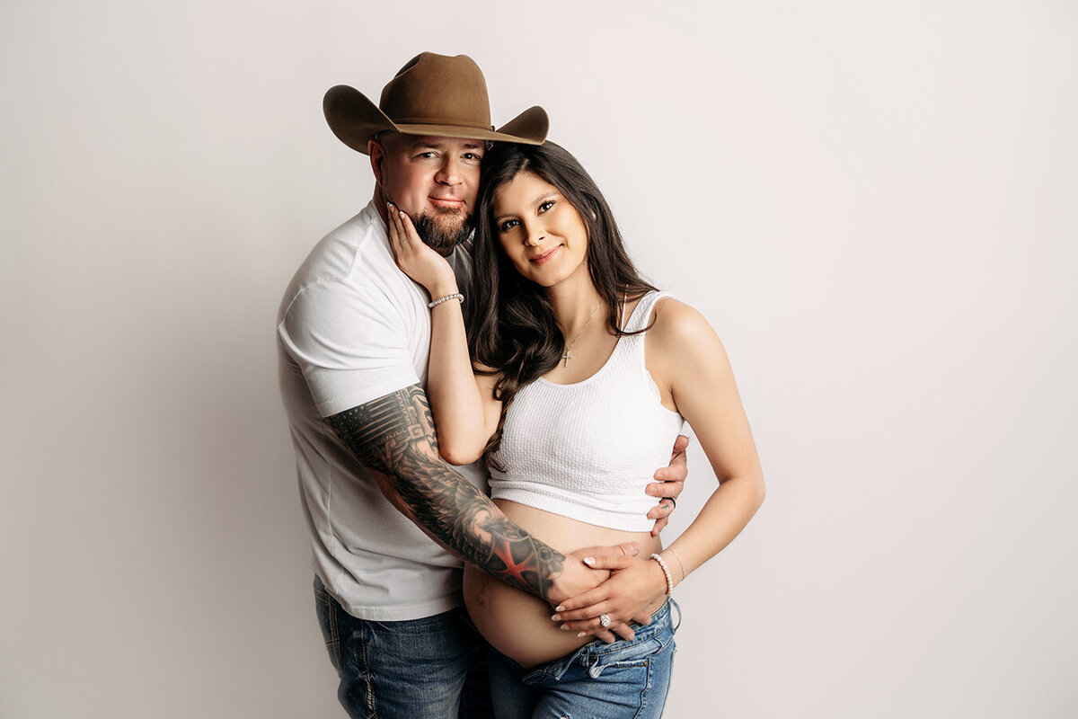 New mom in Fort Collins, area, studio at their first photo session