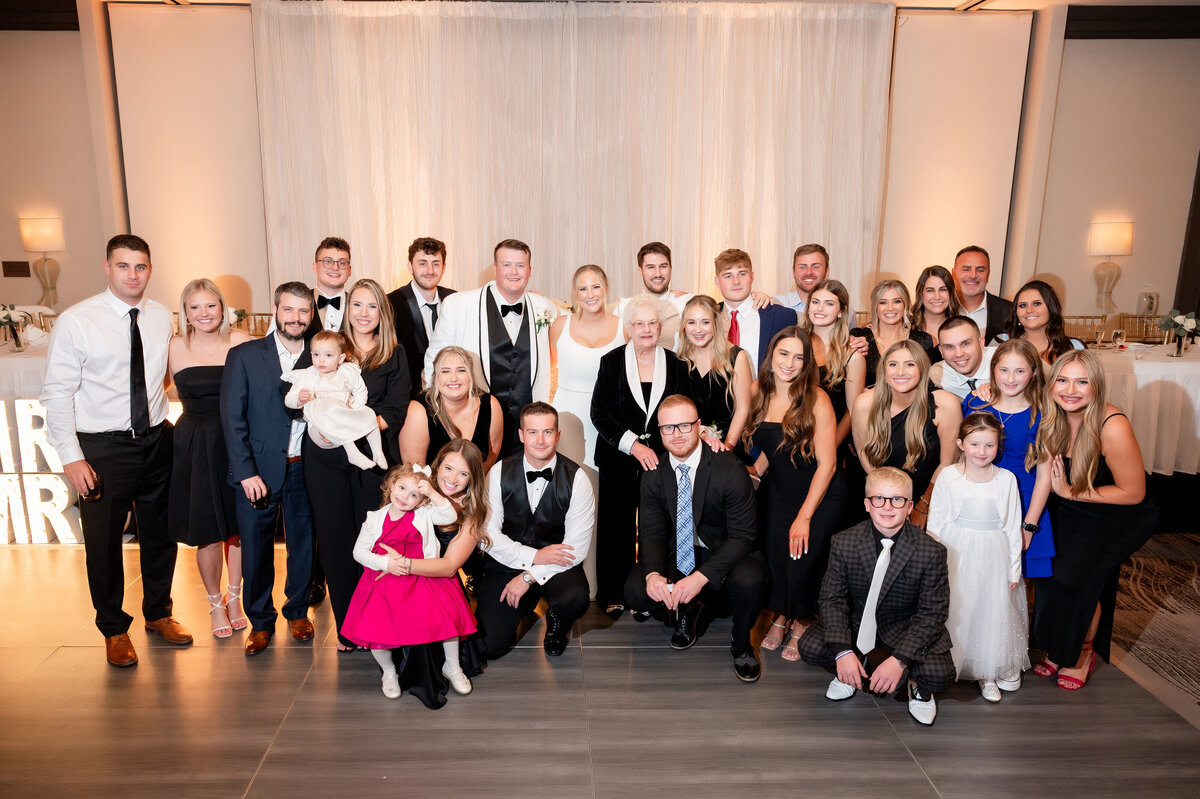 full group at  Airport Marriott Pittsburgh wedding