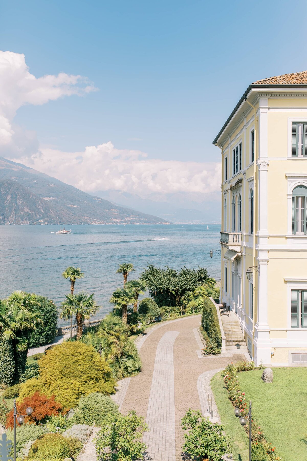 Utsikt från hotelrummet på Villa Serbelloni Como