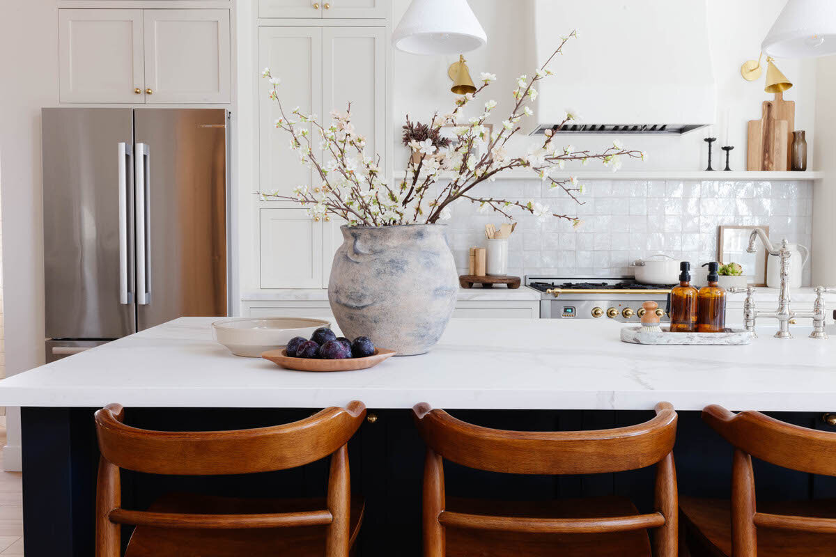 Warm Modern Kitchen by Denver Interior Designer, Peggy Haddad Interiors
