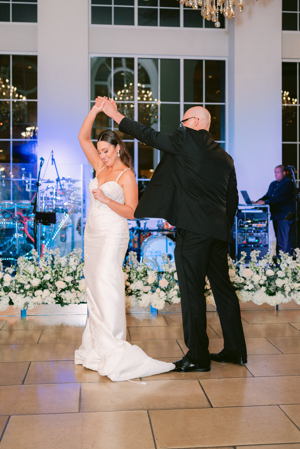 Father daughter dance at luxury wedding The Olana, Dallas