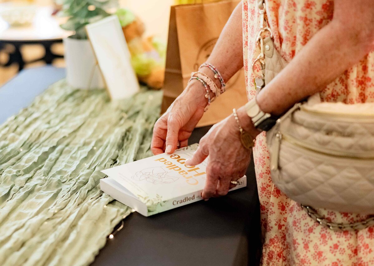 Ashley Opliger Cradled in Hope Book Launch Party, biblical book for grieving moms, miscarriage, stillbirth, infant loss, christian author (111)