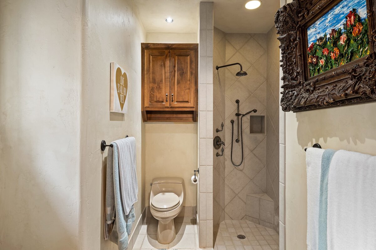 bathroom at two streams one heart ranch