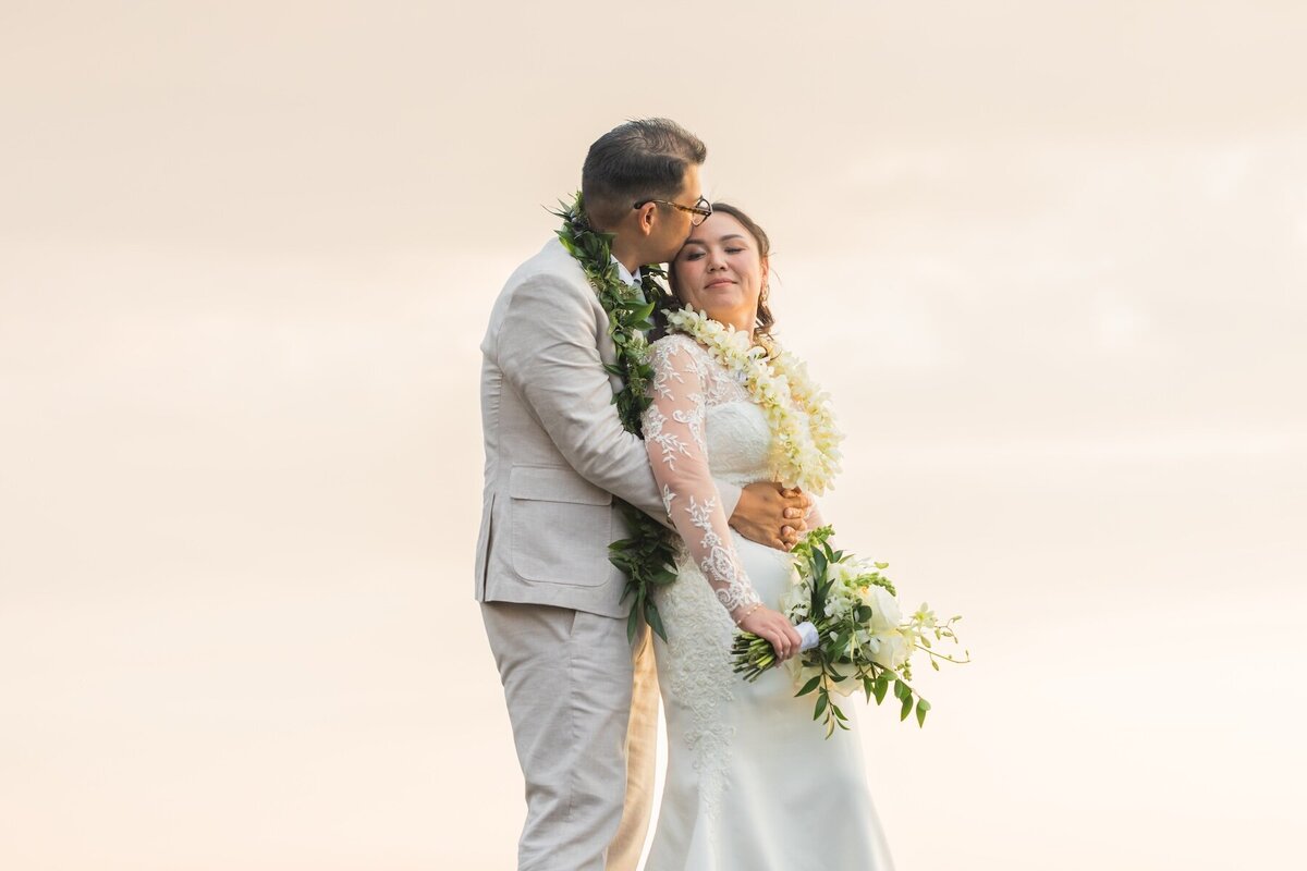 Dreamy couple’s portrait by Big Island wedding pros