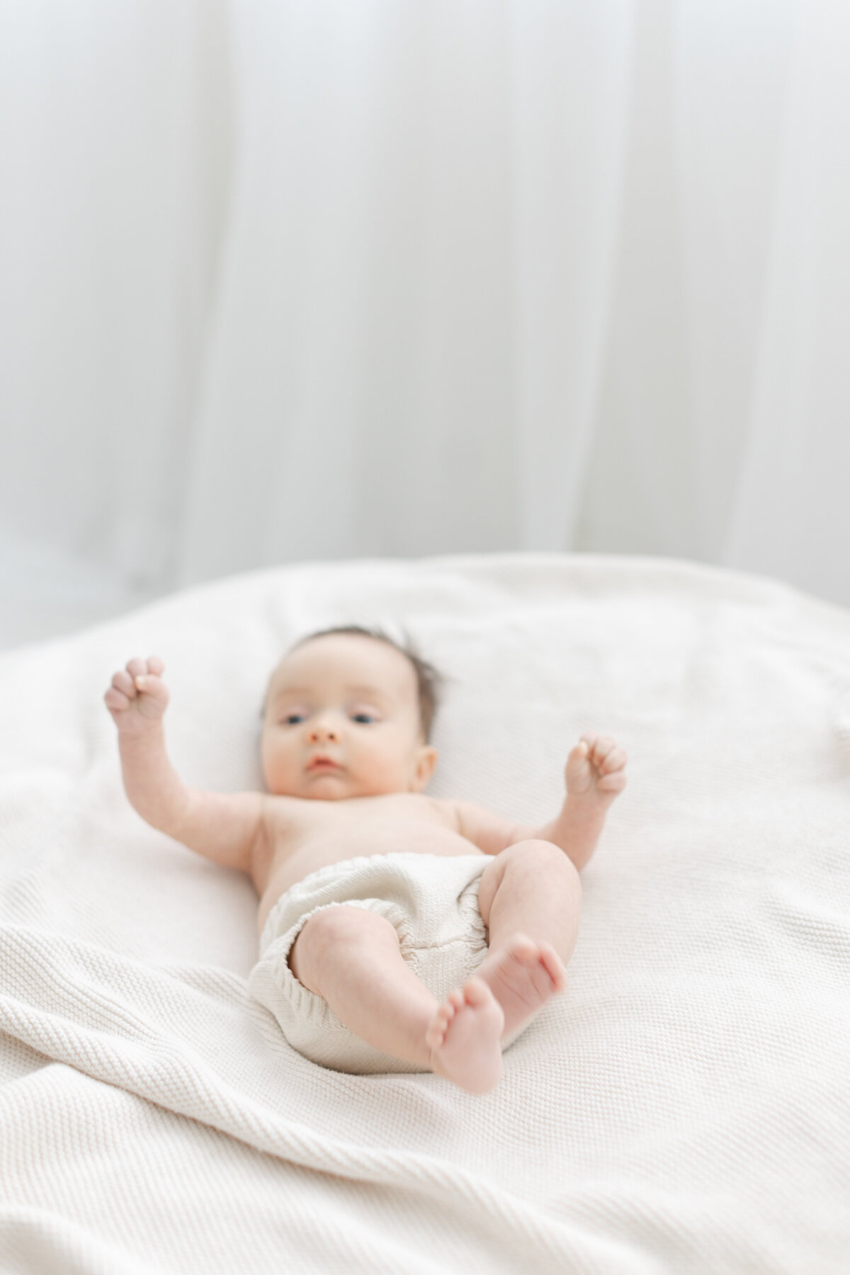 3 month baby milestone portrait session at Philadelphia photography studio - 1
