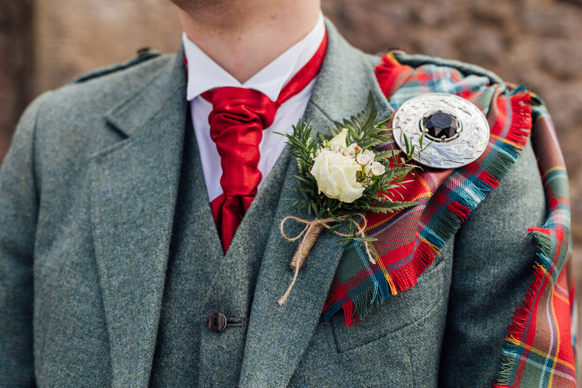 Groom kilt detail at The Free Company wedding