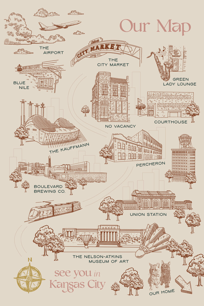 Stylized map of the Kansas City area with locations illustrated.