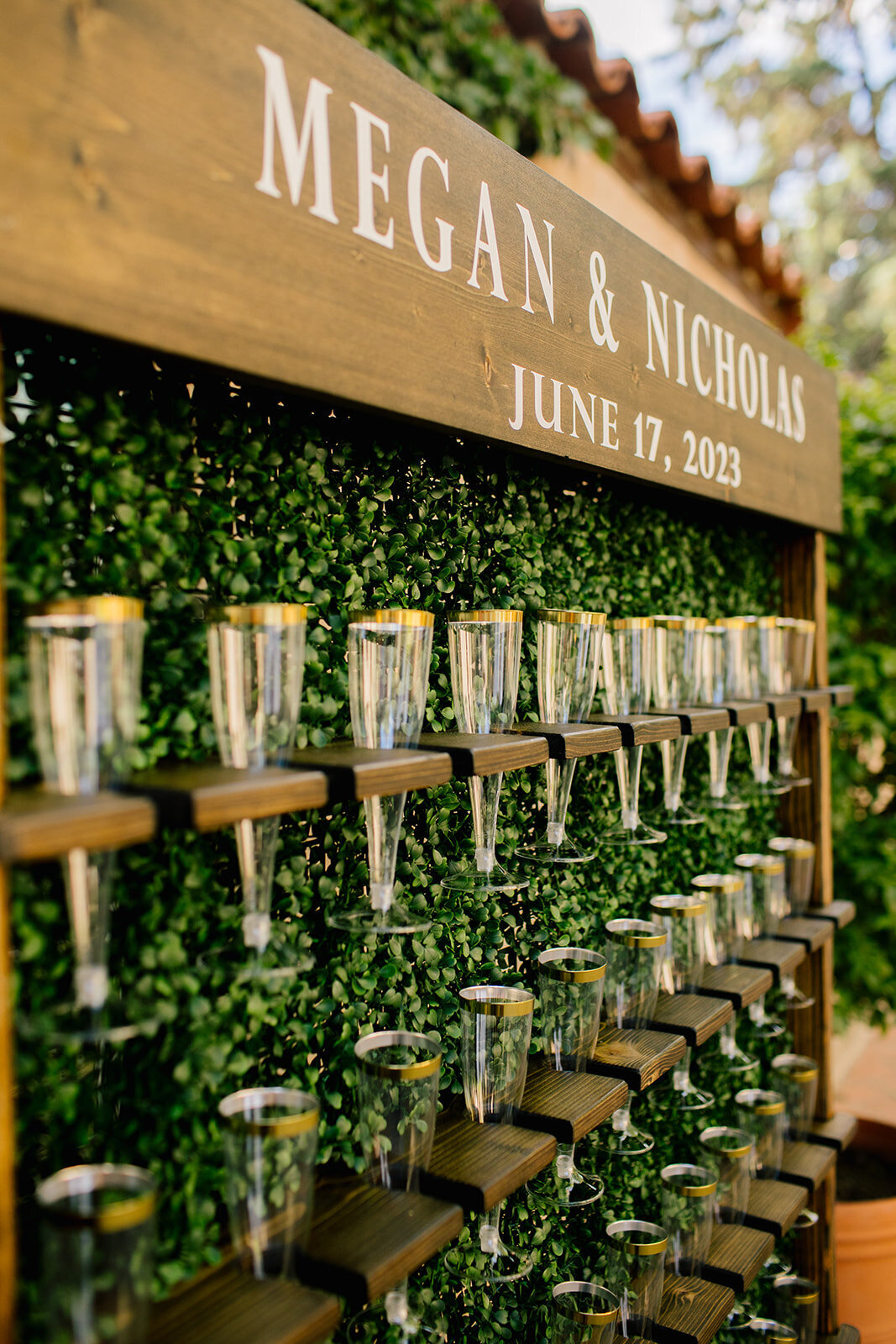 Tlaquepaque Southwestern Weddings Champange Wall