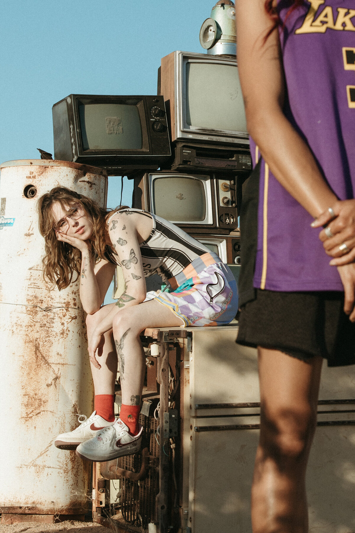 Two-Brides-Engagegment-Shoot-Junkyard-6262